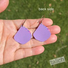 DC Designs - Retro Tropical Palm Layered Wide Teardrop Earrings HM07GE - product images 4 of 6