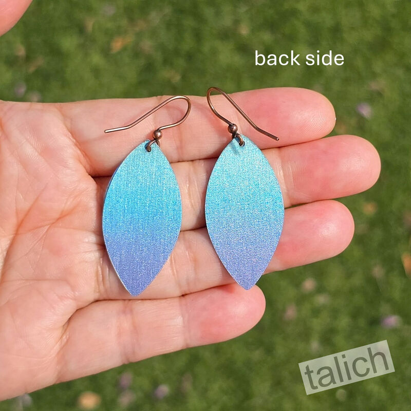 DC Designs - Almond Branches Layered Shimmer Leaf Drop Earrings - product image 