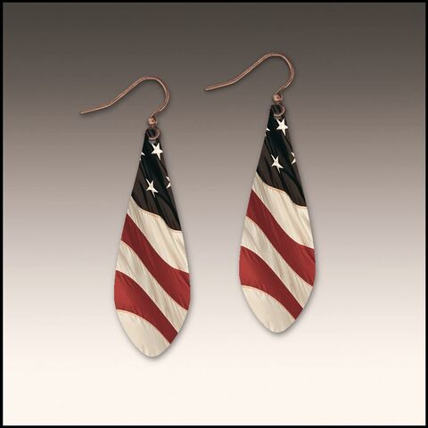 DC,Designs,-,American,Flag,Long,Teardrop,Earrings,DC Designs Jewelry, Art Print Earrings, DC Designs Earrings, Handmade Colorado