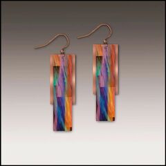 DC Designs - Blue Orange Multicolor Copper Accent Layered Earrings - product images 1 of 4