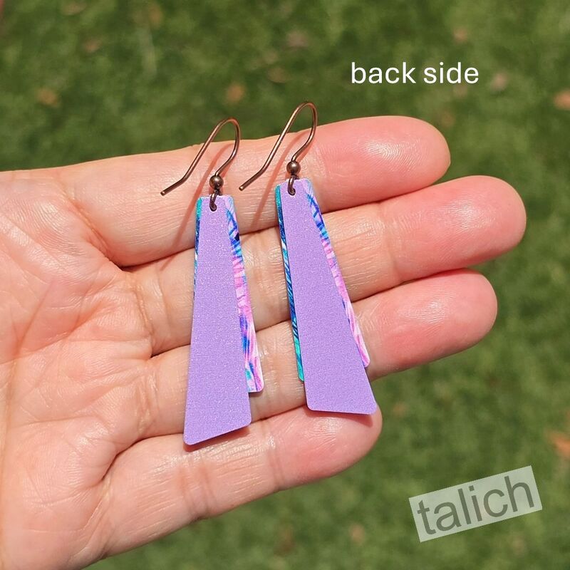 DC Designs - Retro Tropical Palm Layered Long Drop Earrings - product image 