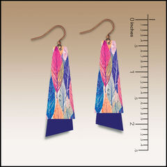 DC Designs - Painted Leaves Layered Long Drop Earrings - product images 2 of 5