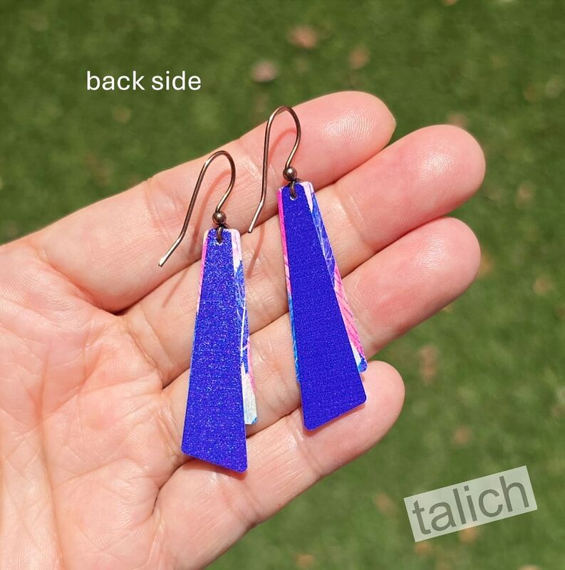 DC Designs - Painted Leaves Layered Long Drop Earrings - product image 