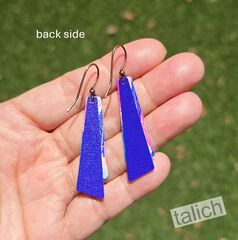 DC Designs - Painted Leaves Layered Long Drop Earrings - product images 4 of 5