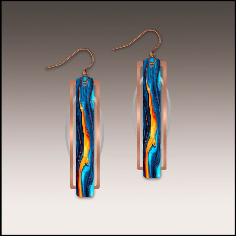 DC Designs - Lava Spill Geometric Metal Accent Earrings - product image 