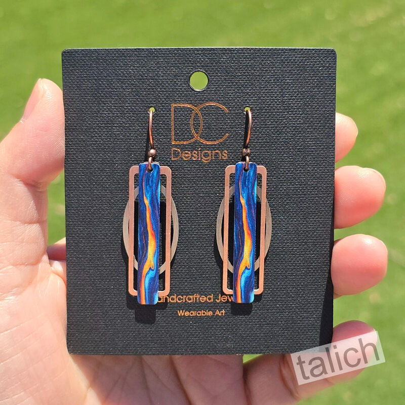 DC Designs - Lava Spill Geometric Metal Accent Earrings - product image 