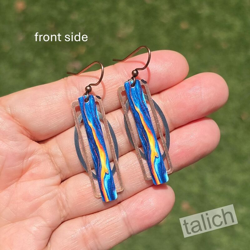 DC Designs - Lava Spill Geometric Metal Accent Earrings - product image 