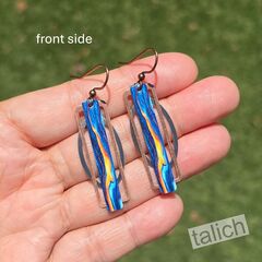 DC Designs - Lava Spill Geometric Metal Accent Earrings - product images 3 of 5