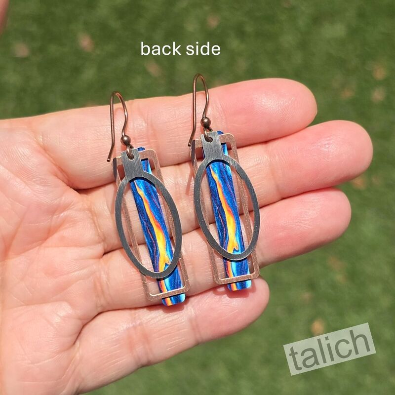 DC Designs - Lava Spill Geometric Metal Accent Earrings - product image 
