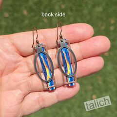DC Designs - Lava Spill Geometric Metal Accent Earrings - product images 4 of 5