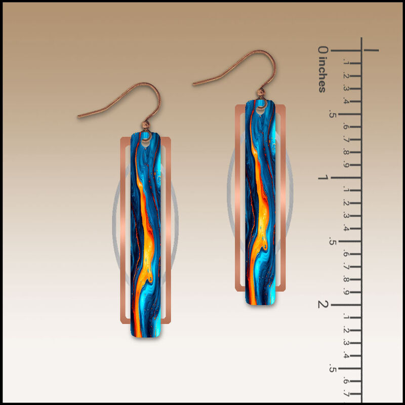 DC Designs - Lava Spill Geometric Metal Accent Earrings - product image 