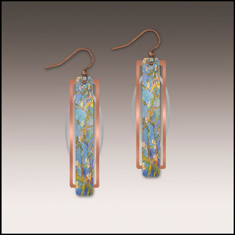 DC,Designs,-,Almond,Branches,Geometric,Metal,Accent,Earrings,DC Designs Jewelry, Art Print Earrings, DC Designs Earrings, Handmade Colorado