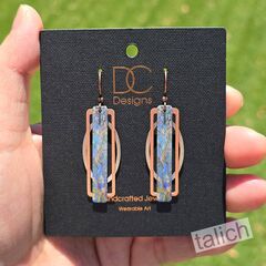 DC Designs - Almond Branches Geometric Metal Accent Earrings - product images 6 of 6