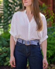 Jenny Krauss Azure Seas Floral Embroidered Wool Belt - product images 9 of 12