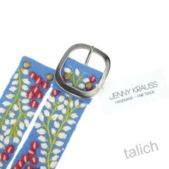 Jenny Krauss Berries on Vines Floral Embroidered Wool Belt - product images 7 of 10