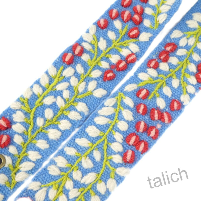 Jenny Krauss Berries on Vines Floral Embroidered Wool Belt - product image 