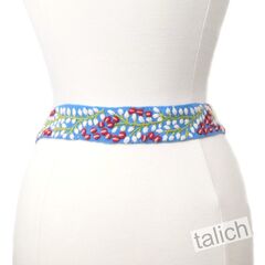 Jenny Krauss Berries on Vines Floral Embroidered Wool Belt - product images 6 of 10