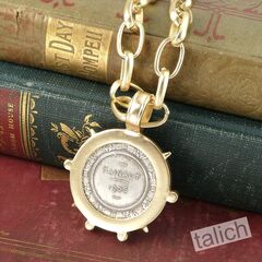 VB&CO Large Antique Horse Coin Medallion on Chunky Chain Necklace in Matte Gold - product images 3 of 7