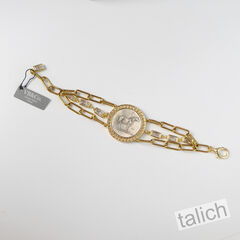 VB&CO Western Derby Equestrian Large Horse Coin Bracelet in Shiny Gold - product images 7 of 8