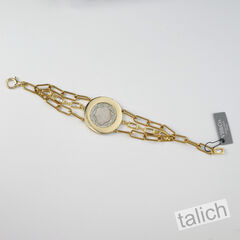 VB&CO Western Derby Equestrian Large Horse Coin Bracelet in Shiny Gold - product images 8 of 8