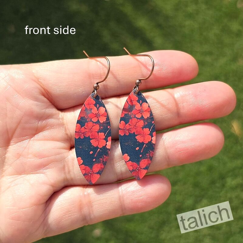 DC Designs - Dark Blossom Large Leaf Point Earrings - product image 
