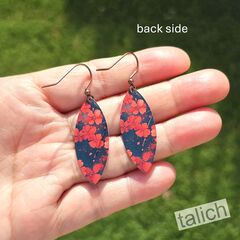 DC Designs - Dark Blossom Large Leaf Point Earrings - product images 4 of 5