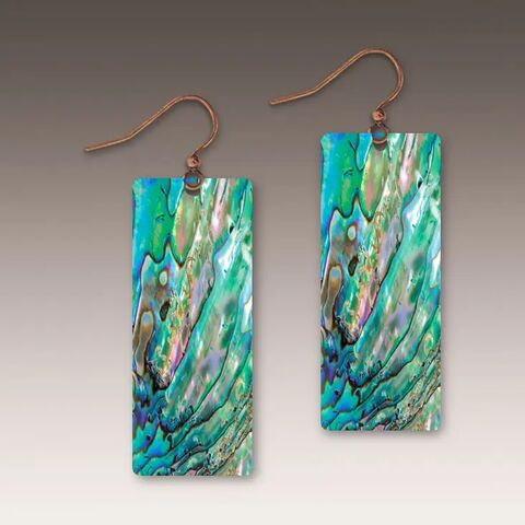 DC,Designs,-,Mermaid,Reef,Art,Print,Long,Rectangle,Earrings,C21CE,DC Designs Jewelry, Art Print Earrings, DC Designs Earrings, Handmade Colorado