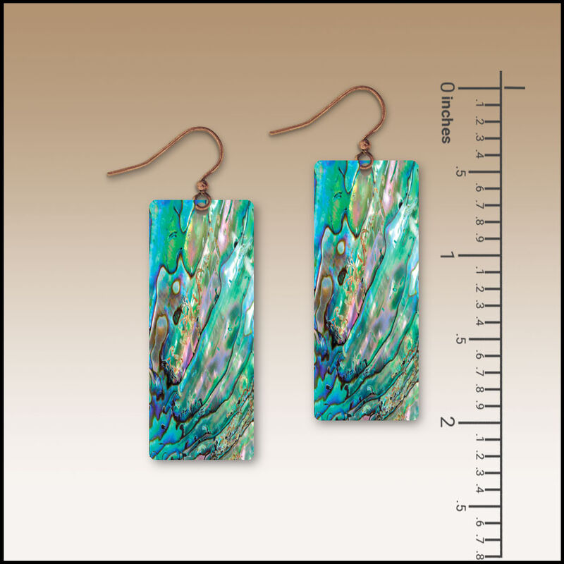 DC Designs - Mermaid Reef Art Print Long Rectangle Earrings C21CE - product image 