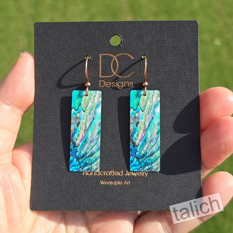 DC Designs - Mermaid Reef Art Print Long Rectangle Earrings C21CE - product image 