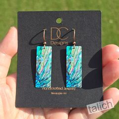 DC Designs - Mermaid Reef Art Print Long Rectangle Earrings C21CE - product images 5 of 5