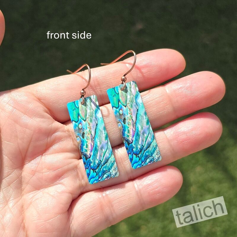 DC Designs - Mermaid Reef Art Print Long Rectangle Earrings C21CE - product image 