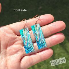 DC Designs - Mermaid Reef Art Print Long Rectangle Earrings C21CE - product images 3 of 5