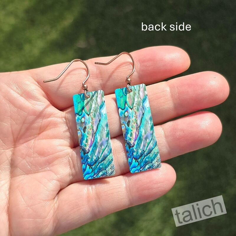 DC Designs - Mermaid Reef Art Print Long Rectangle Earrings C21CE - product image 
