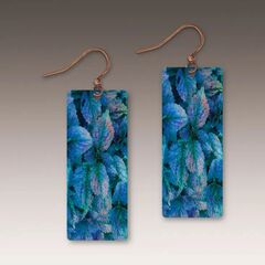 DC Designs - Nighttime Foliage Art Print Long Rectangle Earrings ME60CE - product images 1 of 5