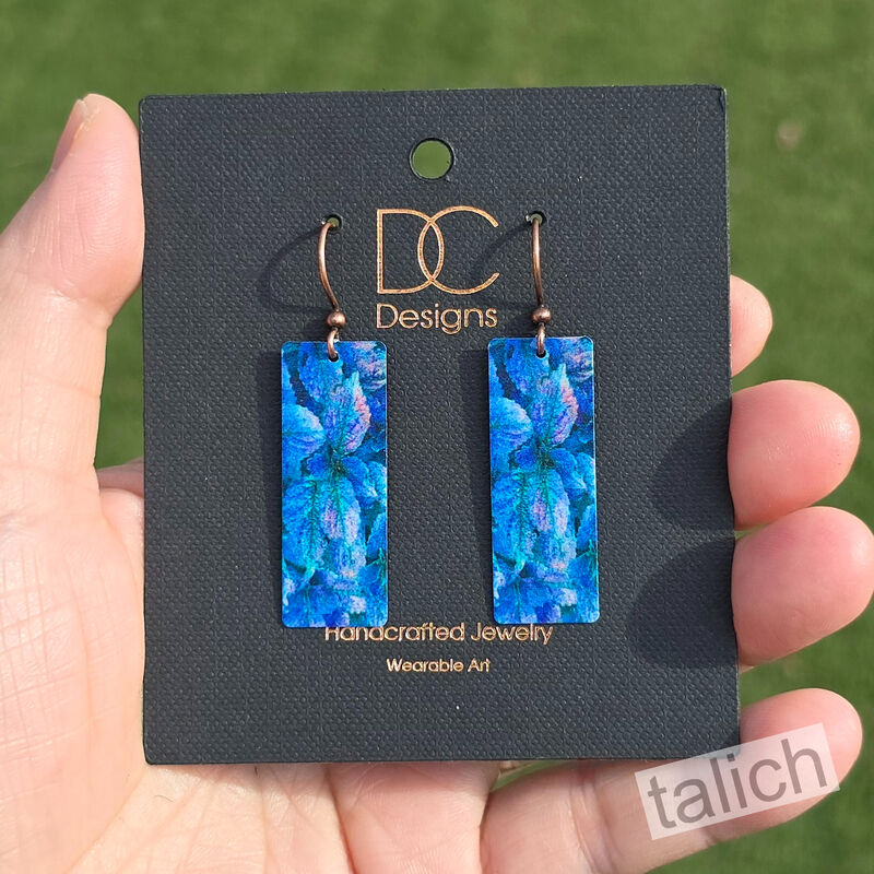 DC Designs - Nighttime Foliage Art Print Long Rectangle Earrings ME60CE - product image 