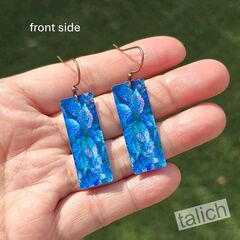 DC Designs - Nighttime Foliage Art Print Long Rectangle Earrings ME60CE - product images 3 of 5