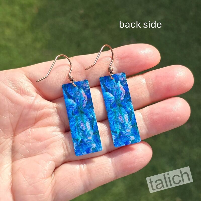 DC Designs - Nighttime Foliage Art Print Long Rectangle Earrings ME60CE - product image 