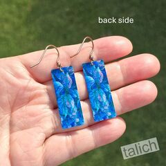 DC Designs - Nighttime Foliage Art Print Long Rectangle Earrings ME60CE - product images 4 of 5