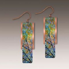 DC Designs - Brown Green Trees Copper Accent Layered Earrings - product images 1 of 5