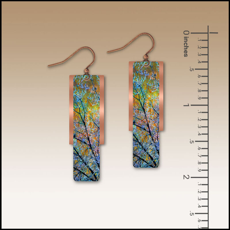 DC Designs - Brown Green Trees Copper Accent Layered Earrings - product image 