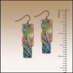 DC Designs - Brown Green Trees Copper Accent Layered Earrings - product images 2 of 5