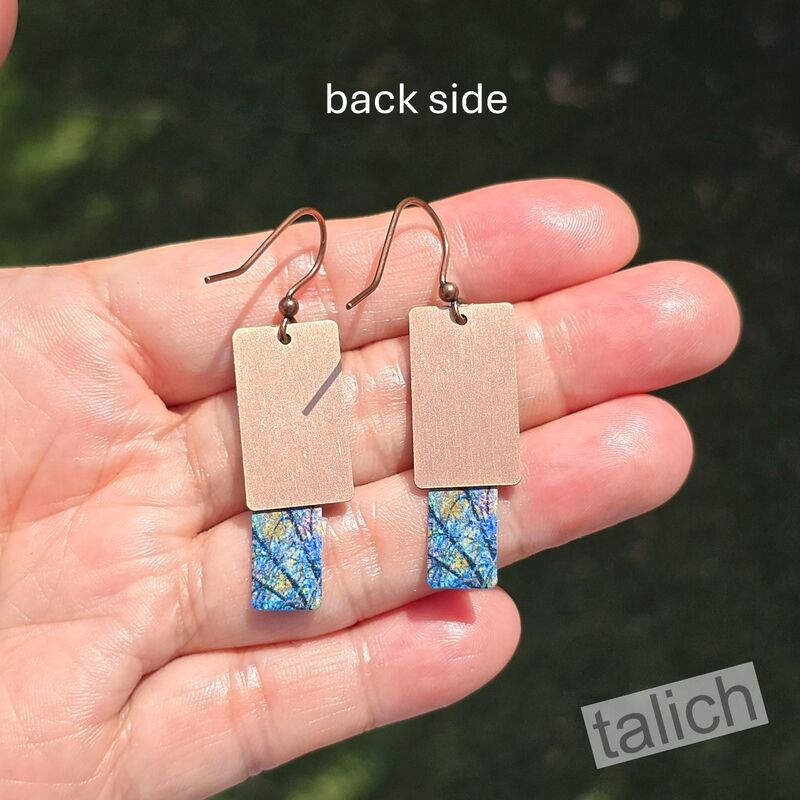 DC Designs - Brown Green Trees Copper Accent Layered Earrings - product image 