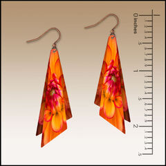 DC Designs - Orange Dahlia Wing Layered Earrings - product images 2 of 5