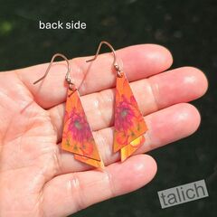 DC Designs - Orange Dahlia Wing Layered Earrings - product images 5 of 5