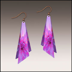DC Designs - Purple Dahlia Wing Layered Earrings - product images 1 of 5