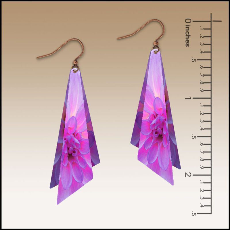 DC Designs - Purple Dahlia Wing Layered Earrings - product image 