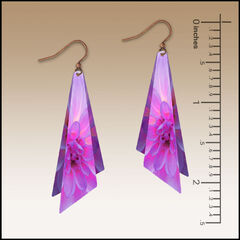 DC Designs - Purple Dahlia Wing Layered Earrings - product images 2 of 5