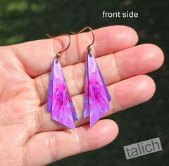 DC Designs - Purple Dahlia Wing Layered Earrings - product images 4 of 5