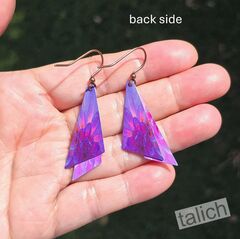 DC Designs - Purple Dahlia Wing Layered Earrings - product images 5 of 5