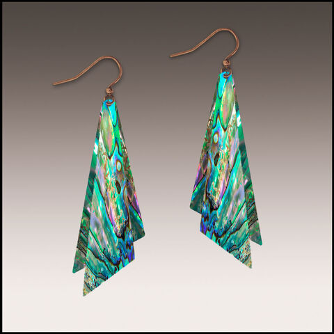 DC,Designs,-,Mermaid,Reef,Wing,Layered,Earrings,DC Designs Jewelry, Art Print Earrings, DC Designs Earrings, Handmade Colorado